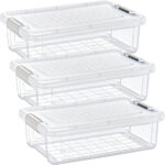 3er-Set Vorratsbox, 6 l, transparent