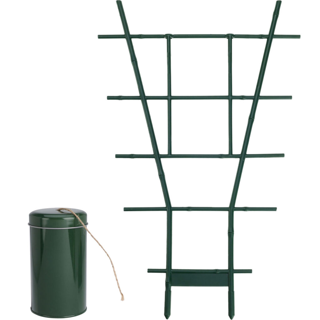 Juteschnur, 100 m & Fächerspalier Pflanzgitter, grün, 49 x 29 cm