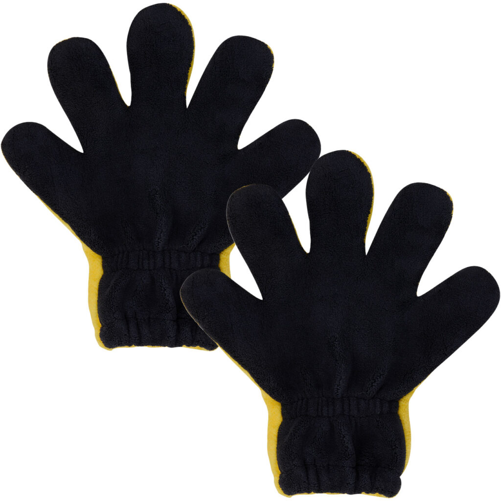 2er-Set Auto Wasch- und Polier-Handschuh, zweiseitig