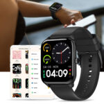 Fitness SmartWatch, Vollfarbiges Touch Display, schwarz