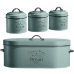 Vintage Vorratsbehälter, Brotbox, Kaffeedose, Zuckerdose, Teedose, grün Vintage Vorratsbehälter, Brotbox, Kaffeedose, Zuckerdose, Teedose, grün