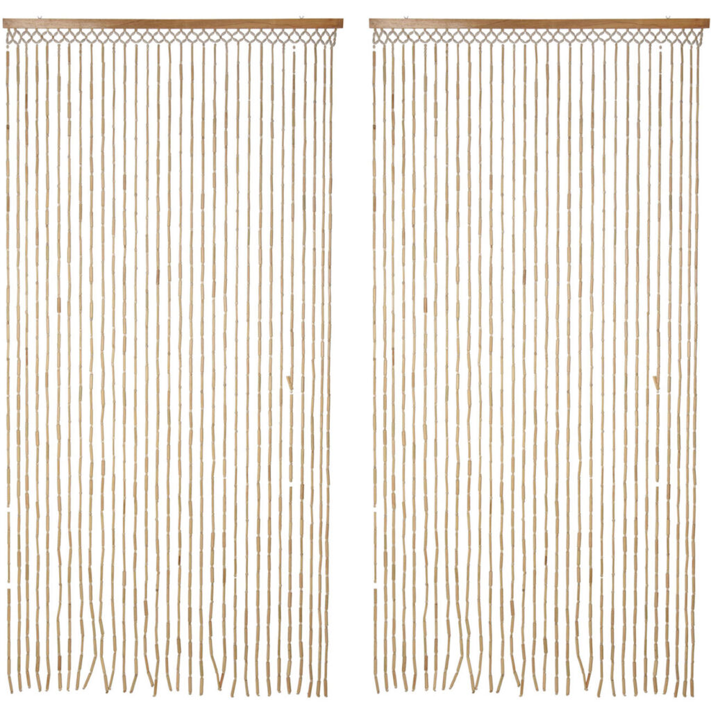 2er-Set Türvorhang Bambus, Wandschmuck, 90 x 180 cm