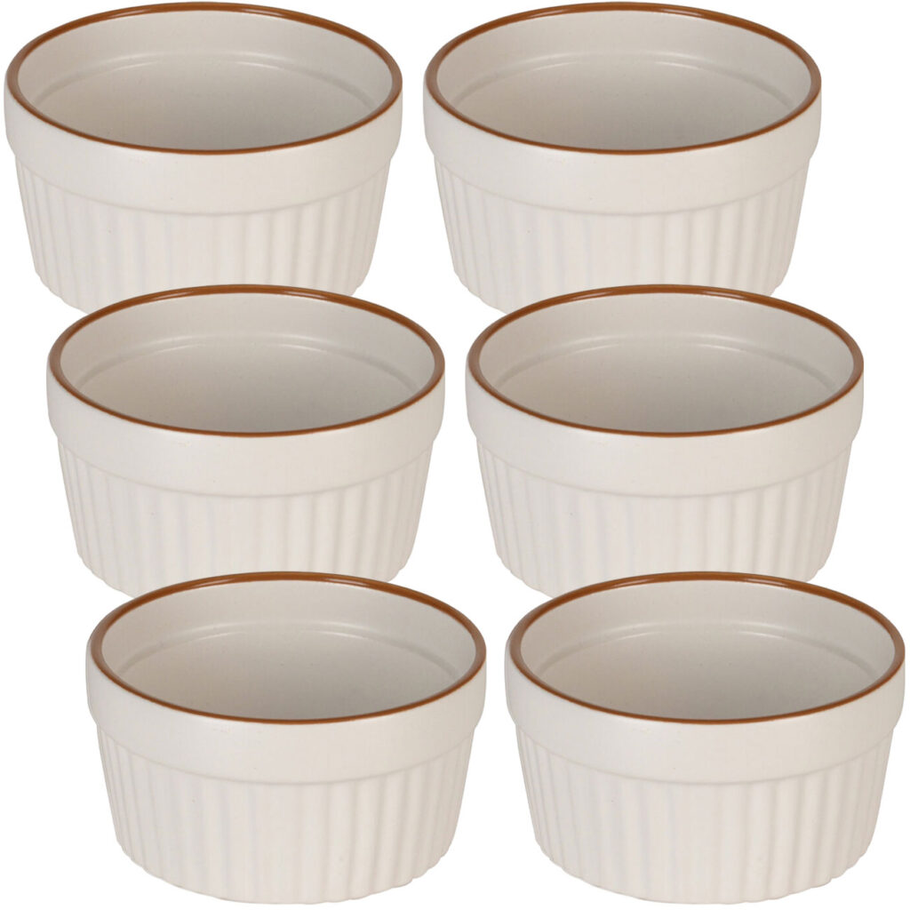 6er-Set  Souffléförmchen, je 200 ml, beige