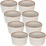 8er-Set  Souffléförmchen, je 200 ml, beige