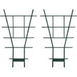 2er-Set Fächerspalier Pflanzgitter, grün, 49 x 29 cm
