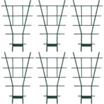 6er-Set Fächerspalier Pflanzgitter, grün, 59 x 33 cm