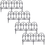 4er-Set Beetzaun, schwarz, je 60 x 30 cm 4er-Set Beetzaun, schwarz, je 60 x 30 cm
