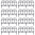 8er-Set Beetzaun, schwarz, je 60 x 30 cm