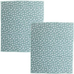 2er-Set Mikrofaser-Abtropfmatte, saugfähig, grün, 40 x 48 cm