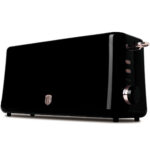 Langschlitztoaster, 6 Röststufen, 980 W, schwarz-roségold