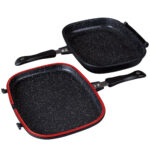 Doppel-Bratpfanne mit Gummidichtungsring & Magnetverschlusssystem, Wendepfanne, Ø 32 cm