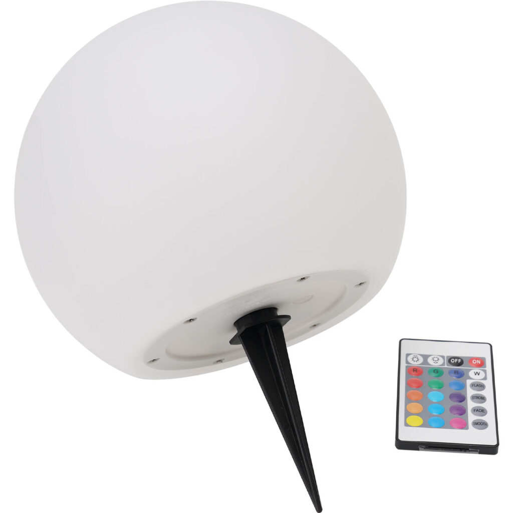 LED-Leuchtkugel mit Fernbedienung, solarbetrieben, RGBW, 60 Lu, IP67, Ø 30 cm