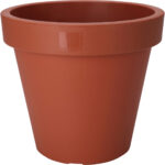 Blumentopf rund, terracotta, Pflanztopf aus 100% recyclebaren Kunststoff, Ø 25 cm