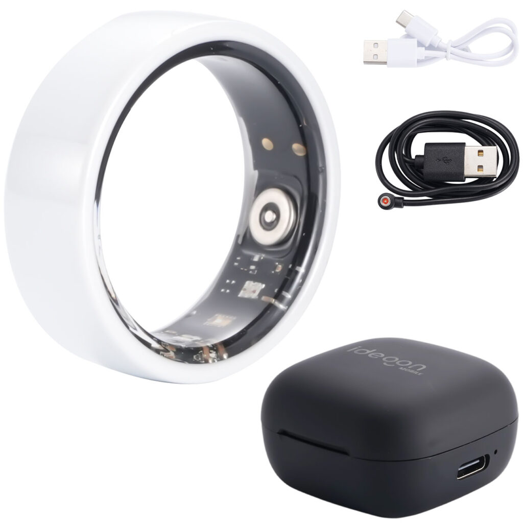 Smart-Ring, weiss, Keramik, inkl. Ladebox, Grösse 65