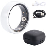 Smart-Ring, weiss, Keramik, inkl. Ladebox, Grösse 65