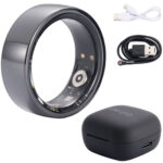 Smart-Ring, schwarz, Keramik, inkl. Ladebox, Grösse 63