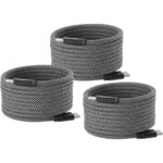 3er-Set Daten- & Ladekabel, Magnetische Aufrollfunktion, USB-C auf-USB-C, 100 W, 2m 3er-Set Daten- & Ladekabel, Magnetische Aufrollfunktion, USB-C auf-USB-C, 100 W, 2m