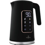 Eleganter Wasserkocher, Innenraum Edelstahl, 1.7 l, 2200 W, schwarz-roségold