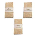 3er-Set Seifenablage aus Travertin, rechteckig, light-hellbeige, 14,5 x 7 cm