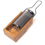 Käsereibe, Parmesanreibe mit Servierfach, 24,5 cm, Olivenholz Käsereibe, Parmesanreibe mit Servierfach, 24,5 cm, Olivenholz