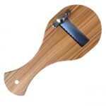 Trüffelreibe, Trüffelhobel, mit Wellenschliff, 20 x 9 cm, Olivenholz