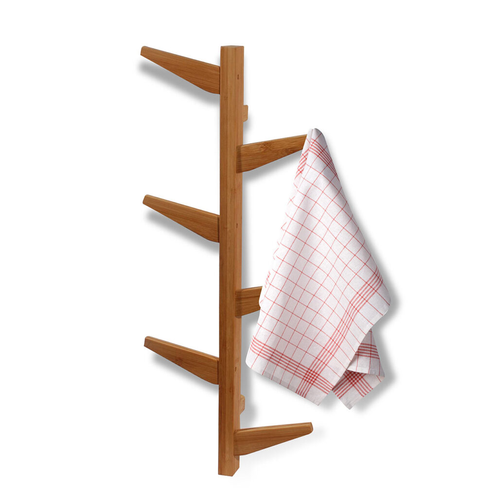 Bambus Handtuchhalter, 6 Haken, Handtuchstange Bambus Handtuchhalter, 6 Haken, Handtuchstange