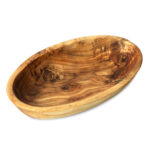 Kleine ovale Schüssel, aus Olivenholz, Holzschale, 12 x 8 x 2,5 cm