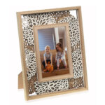 Fotorahmen, filigrane Ornamente, braun, weiss, 10 x 15cm