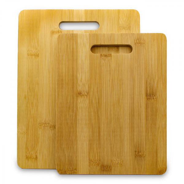 Bambus Schneidebrett, 2er-Se t, 28 x 21 x 1cm, 33 x 24 x 1cm