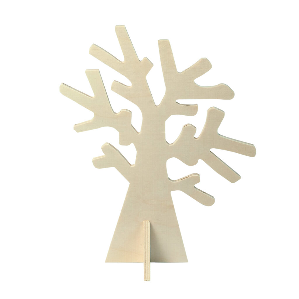 Schmuckbaum aus Holz, braun, Schmuckständer, 23 x 28 cm