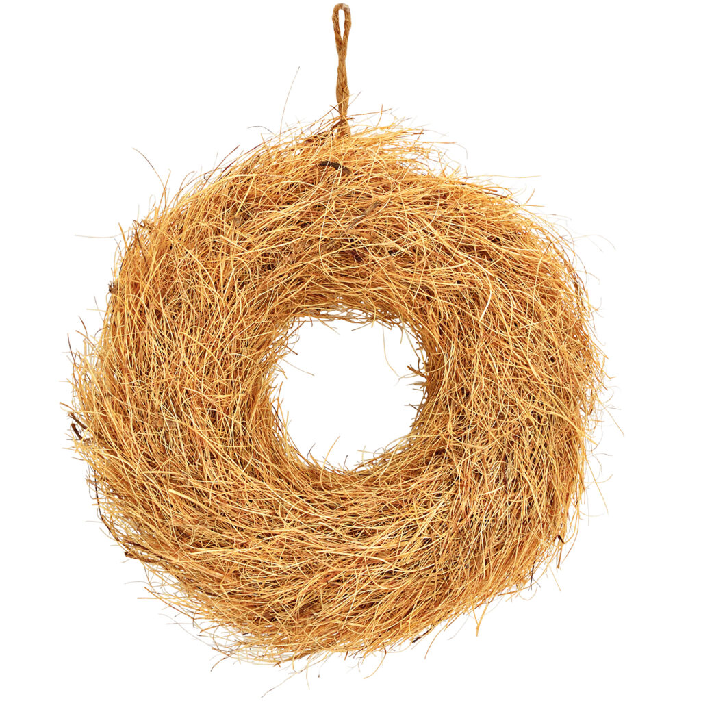 Kranz Sisalwurzel aus Naturmaterial, braun, 28 x 28 x 8 cm