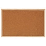 Rechteckige Pinnwand aus Kork, mit Holzrand, 60 x 45 cm