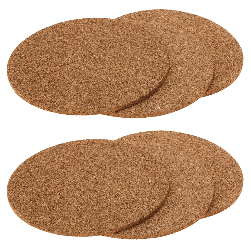 6er-Set Untersetzer aus Kork, Ø 195 mm