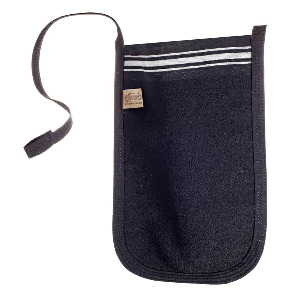 Hamam Peelinghandschuh Deluxe, pflegendes Körperpeeling für Gesicht und Körper