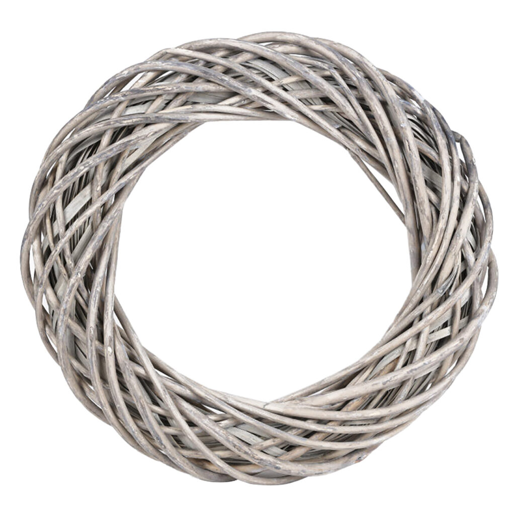 Deko-Weidenkranz aus verflochtenen Ästen, Naturdekoration zum Dekorieren, 45 x 8 cm