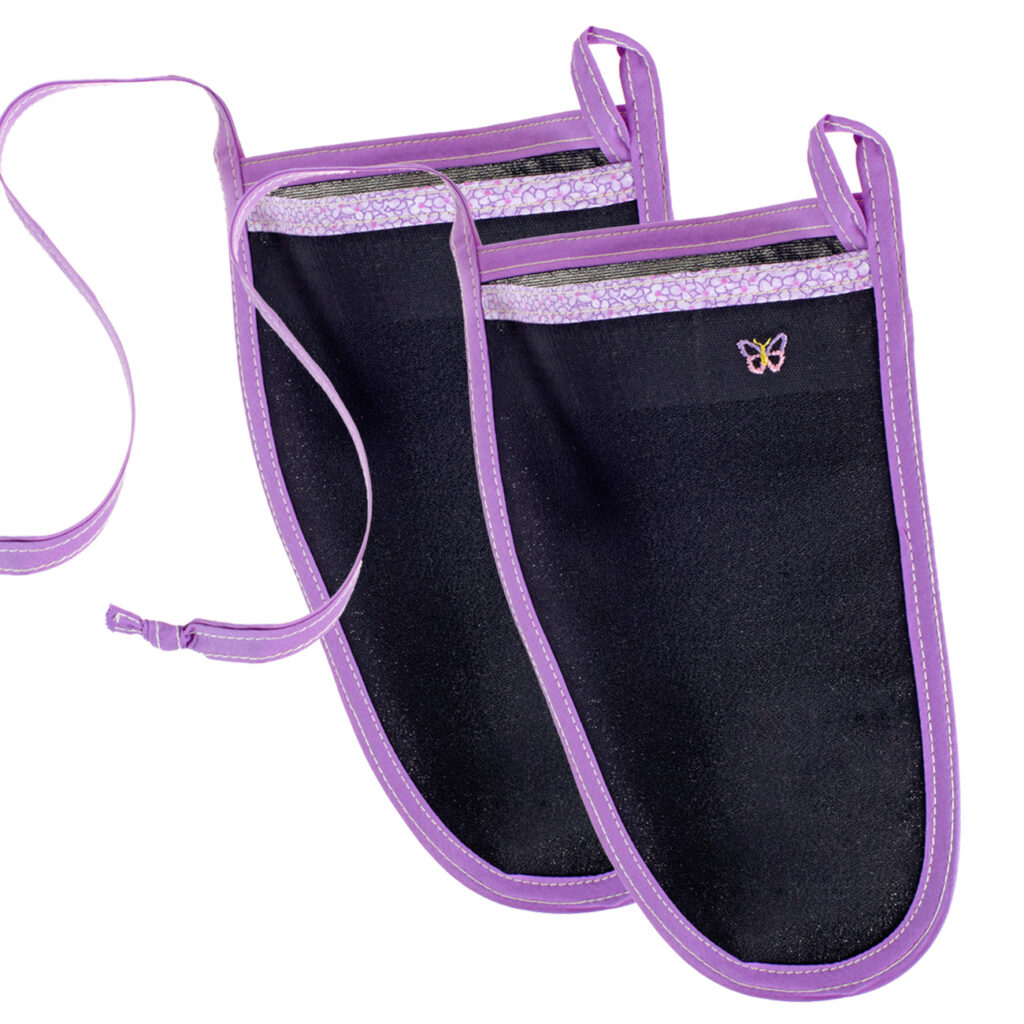 2er-Set Peelinghandschuh Black Butterfly, pflegendes Körperpeeling für Gesicht & Körper