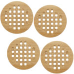Untersetzer Bambus im 4er Set, rund, Topfuntersetzer, Ø 20 cm