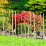 Staketenzaun aus Haselnuss-Holz, Gartenzaun mit Drahtverbindung, natur, 90 x 500 cm Staketenzaun aus Haselnuss-Holz, Gartenzaun mit Drahtverbindung, natur, 90 x 500 cm