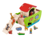 Steckspiel Arche Noah, Geschicklichkeitsspiel Holzschiff