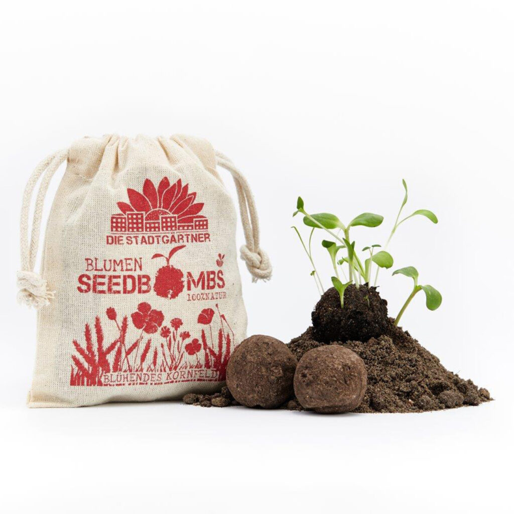 Samenbomben blühendes Kornfeld 8er-Set, Saatbomben mit 21 verschiedenen Saatgutarten