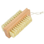 Nagelbürste aus Holz, Waschbürste mit stabilen Borsten, 9,5 x 3,5 x 4,5 cm