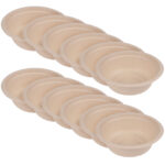 Schüssel aus Zuckerrohr 12er-Set, Teller biologisch abbaubar, 350 ml