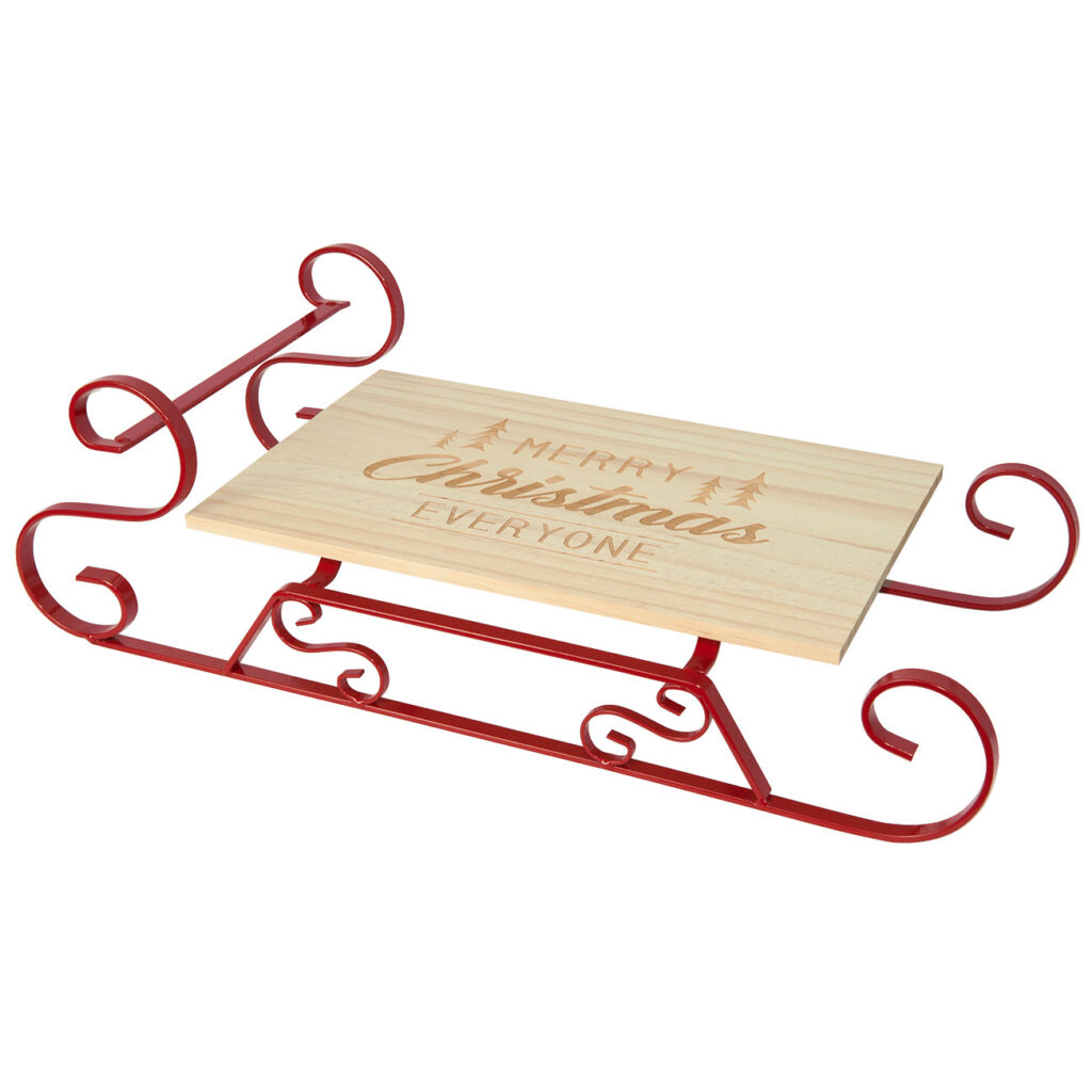 Serviertablett Weihnachtsschlitten, 46 x 21 x 14 cm