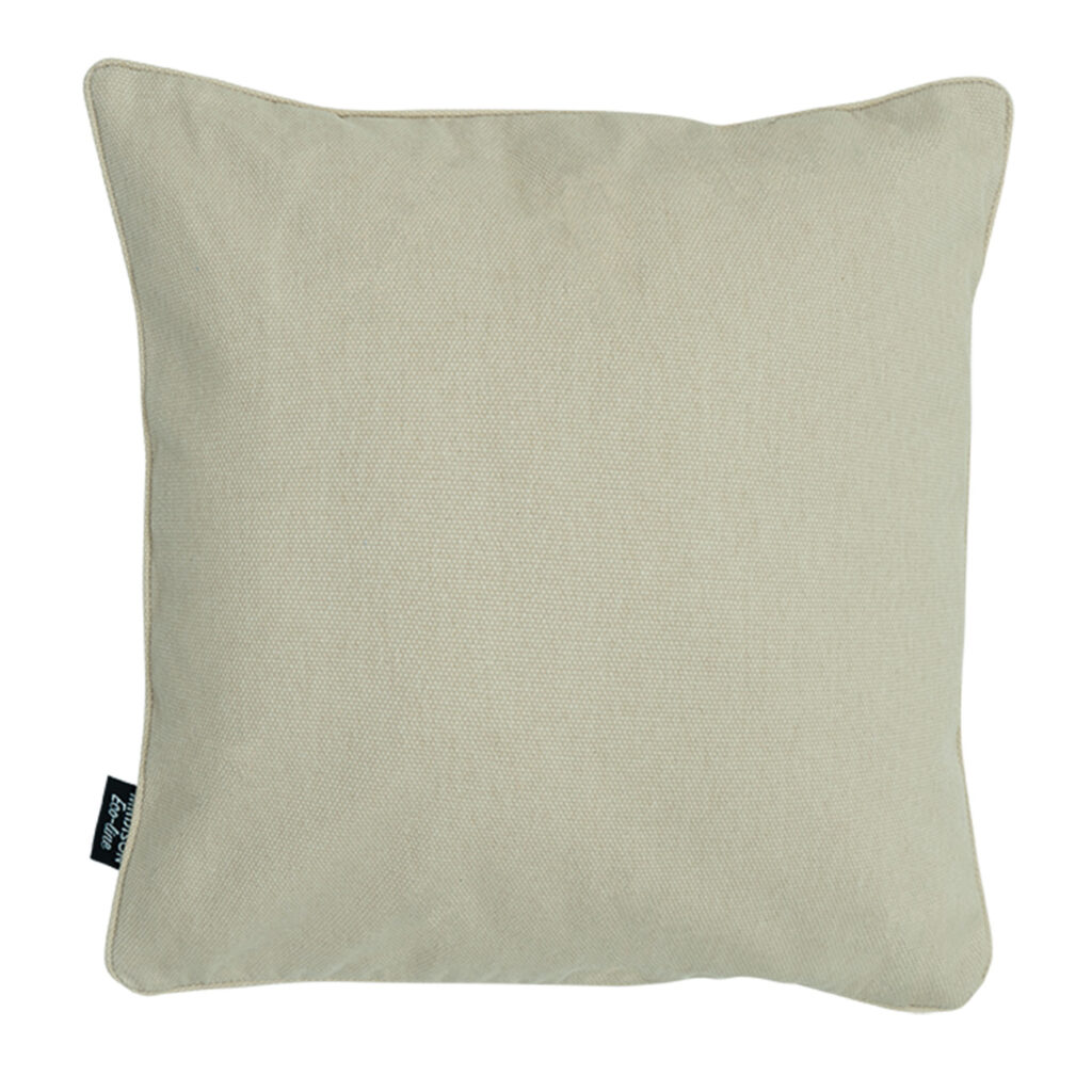 Deko-Kissen wasserabweisend, bequemes Outdoorkissen, beige, 50 x 50 x 10 cm