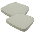 Stuhlkissen Outdoor 2er-Set, Sitzkissen wasserabweisend, beige, je 48 x 48 cm