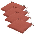 Stuhlkissen Outdoor 4er-Set Bändchen, Sitzkissen wasserabweisend, terra, je 40 x 40 cm Stuhlkissen Outdoor 4er-Set Bändchen, Sitzkissen wasserabweisend, terra, je 40 x 40 cm