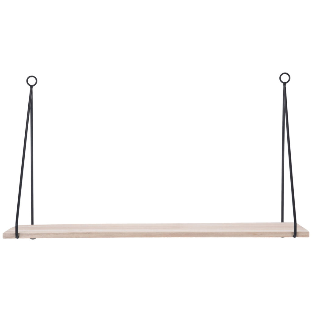 Wandregal aus Metall und Holz, Hängeregal, 50 x 16 x 30 cm
