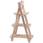 Blumentreppe aus Holz, Pflanzenleiter mit 3 Ebenen, 50 x 28 x 85 cm