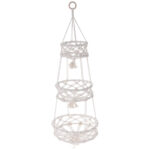 Pflanzenaufhänger drei-stufig, geflochten, Makramee