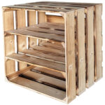 Regalbox aus Holz, braun, Regalkiste, 40 x 30 x 40 cm